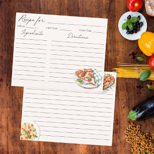 Carte de recette de famille illustration de cuisin