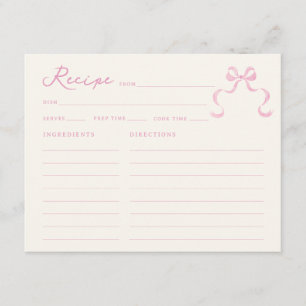 Carte de recette de Fête des mariées à main douce