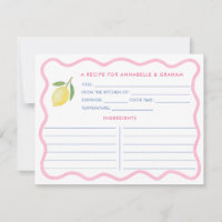 Carte de recette de Fête des mariées au citron ros