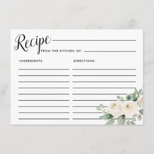 Carte de recette de Fête des mariées botanique Ros