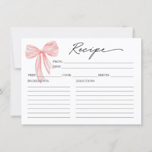 Carte de recette de Fête des mariées Bow rose