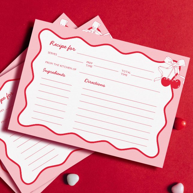 Carte de recette de Fête des mariées cerise rose r (Créateur téléchargé)