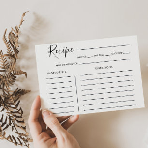 Carte de recette de Fête des mariées de calligraph