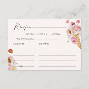 Carte de recette de Fête des mariées de crème glac