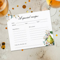 Carte de recette de Fête des mariées de poire parf