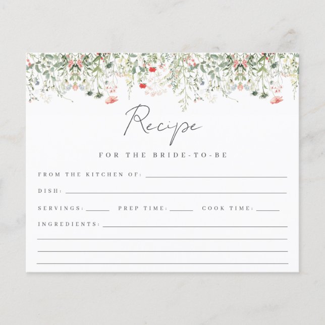 Carte de recette de Fête des mariées de prairie fl (Devant)