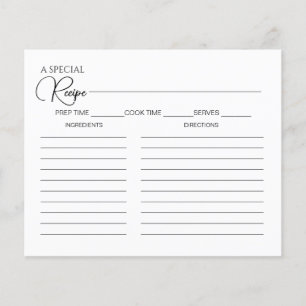 Carte de recette de Fête des mariées de script sim