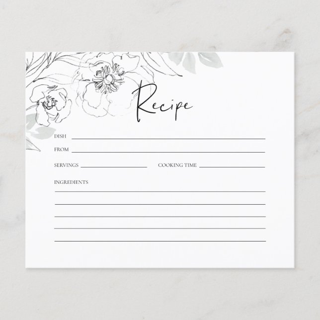 Carte de recette de Fête des mariées d'illustratio (Devant)