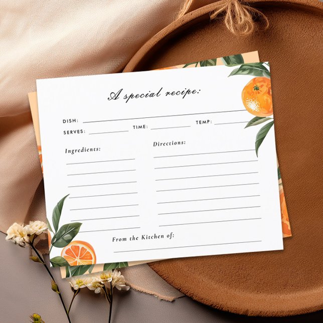 Carte de recette de Fête des mariées élégante Sque (Créateur téléchargé)