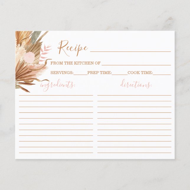 Carte de recette de Fête des mariées en terre cuit (Devant)