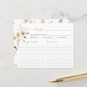 Carte de recette de Fête des mariées fleur sauvage