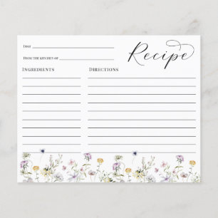 Carte de recette de Fête des mariées Fleur sauvage