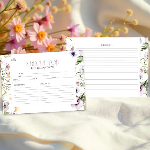 Carte de recette de Fête des mariées florale Aquar