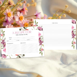 Carte de recette de Fête des mariées florale Aquar