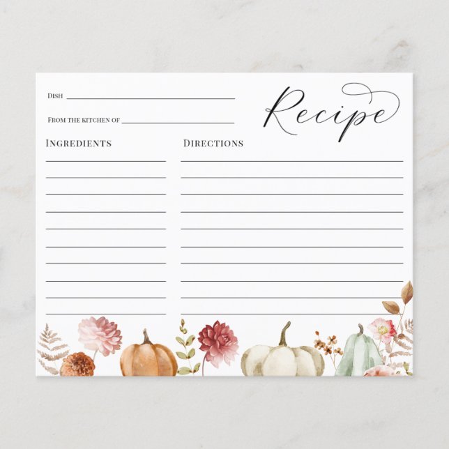 Carte de recette de Fête des mariées florale citro (Devant)