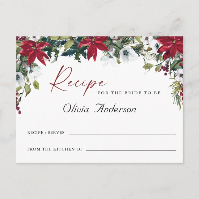 Carte de recette de Fête des mariées florale Poins (Devant)