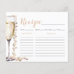 Carte de recette de Fête des mariées Gold Pearls e<br><div class="desc">"Capturez l'essence de l'élégance avec notre Gold Pearls et notre Fête des mariées de recettes Prosecco. Délicatement ornée d'accents dorés chatoyants et de perles complexes, cette carte de recettes exhale le raffinement, ajoutant une touche de luxe à votre douche nuptiale. Avec un espace suffisant pour agrémenter vos recettes préférées inspirées...</div>