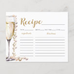 Carte de recette de Fête des mariées Gold Pearls e<br><div class="desc">"Capturez l'essence de l'élégance avec notre Gold Pearls et notre Fête des mariées de recettes Prosecco. Délicatement ornée d'accents dorés chatoyants et de perles complexes, cette carte de recettes exhale le raffinement, ajoutant une touche de luxe à votre douche nuptiale. Avec un espace suffisant pour agrémenter vos recettes préférées inspirées...</div>