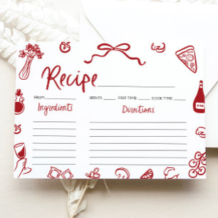 Carte de recette de Fête des mariées italienne à m