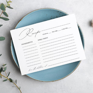 Carte de recette de Fête des mariées minimaliste é