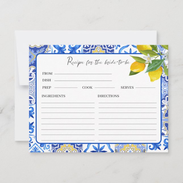 Carte de recette de Fête des mariées principale ci (Devant)