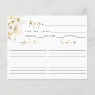 Carte de recette de Fête des mariées tropicale boh