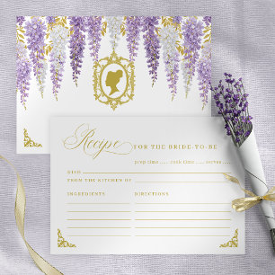 Carte de recette de Fête des mariées Vintage flora