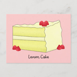 Carte de recette de gâteau au citron