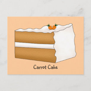 Carte de recette de gâteau carotte