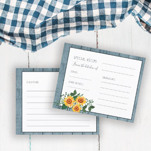 Carte de recette de la nuptiale de tournesol rusti