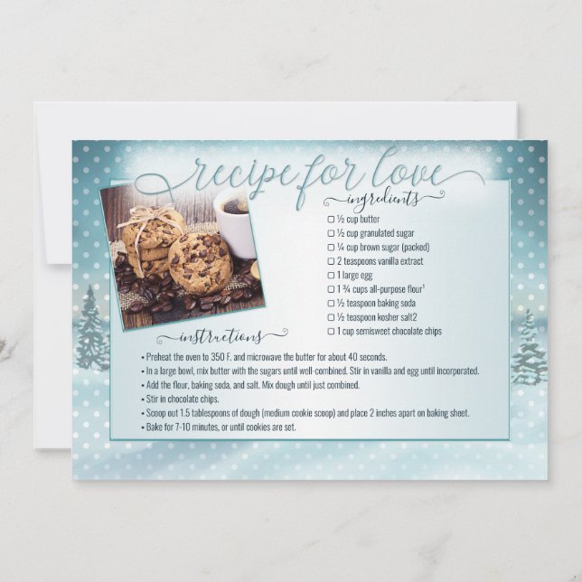 Carte de recette de la photo Winter Wonderland (Dos)