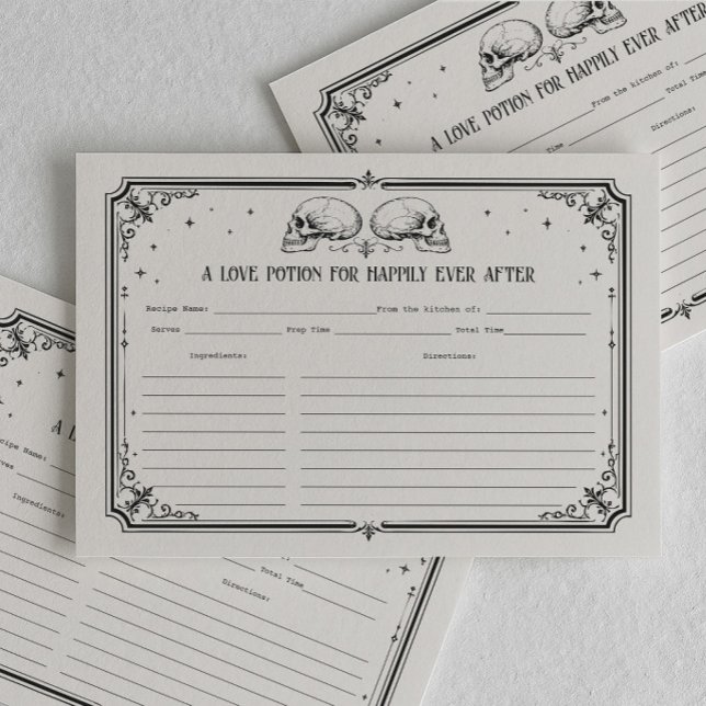 Carte de recette de mariage gothique Halloween (Créateur téléchargé)