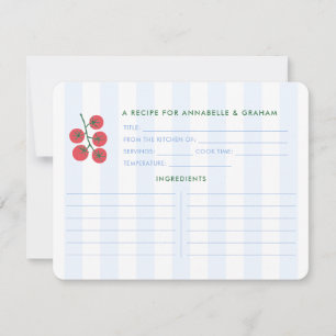 Carte de recette de mariage Love Grows Tomato Vine