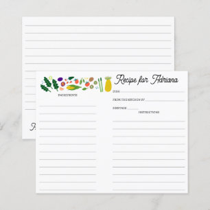 Carte de recette de mariage personnalisée Fruit Lé