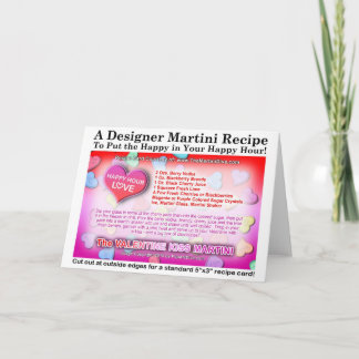 Carte de recette de Martini du Baiser de la Saint-