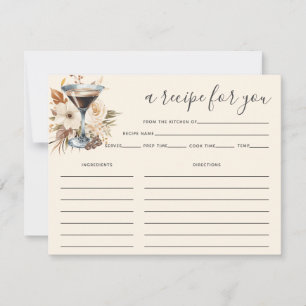 Carte de recette de Martini Espresso pour enterrem