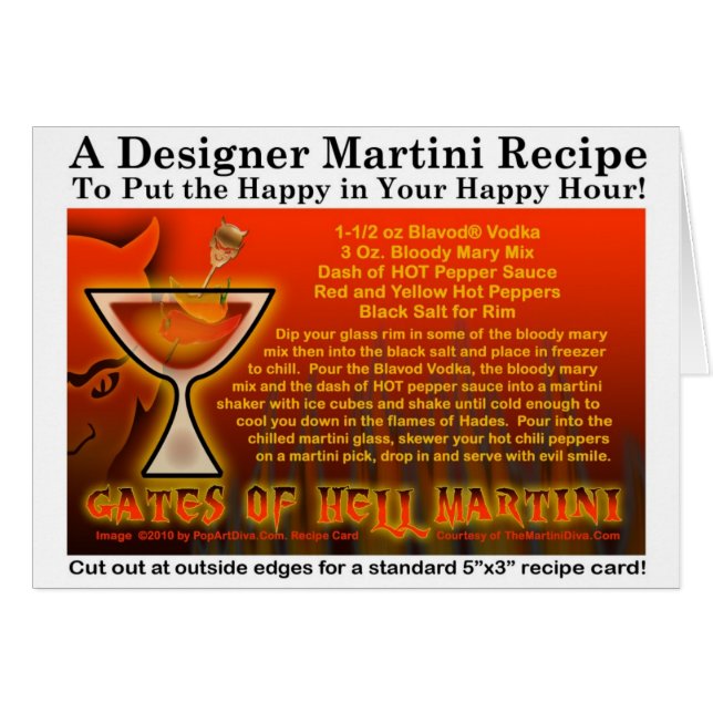 Carte de recette de Martini Halloween Gates of Hel (Devant horizontal)
