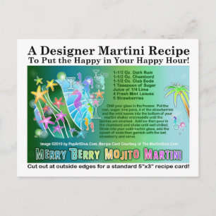 Carte de recette de Martini Mojito Tropical Merry