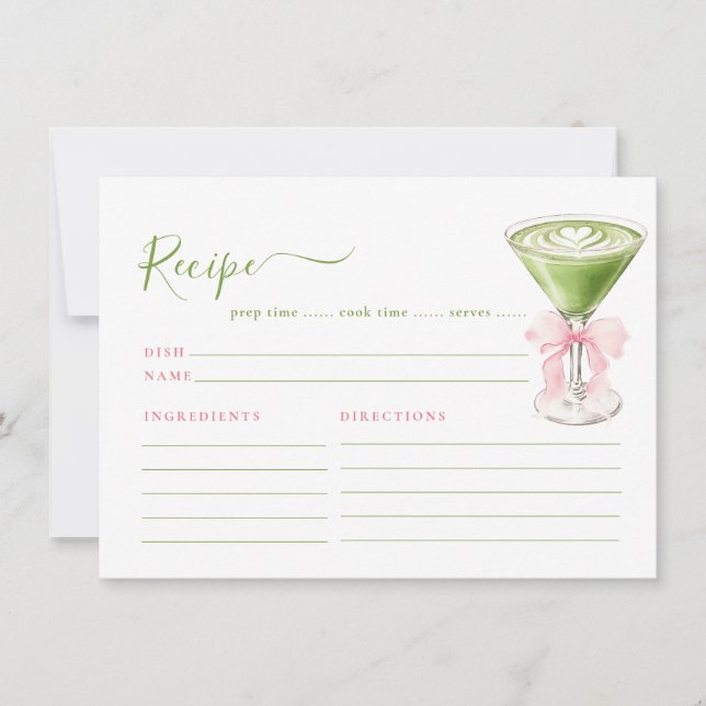 Carte de recette de matcha parfaite (Devant)