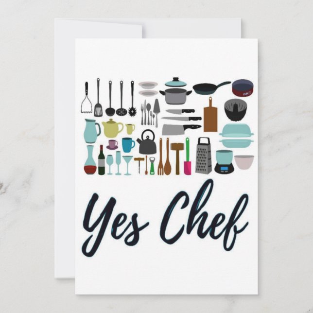 Carte de recette de Noël Oui Chef (Devant)