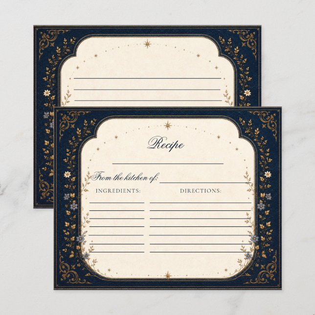 Carte de recette de Salle de bain de mariage Nouve (Devant / Derrière)