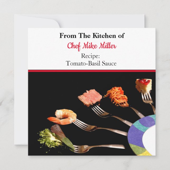 Carte de recette de sauce tomate pour spaghetti ma (Devant)