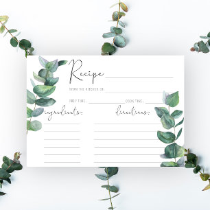 Carte de recette d'eucalyptus