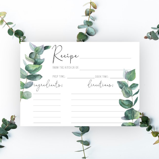 Carte de recette d'eucalyptus (Créateur téléchargé)