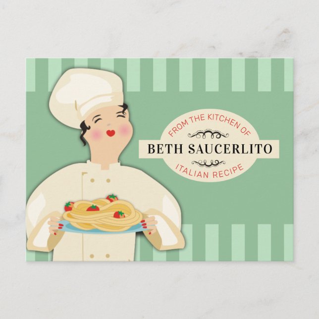 Carte de recette du livre de recettes du chef ital (Devant)