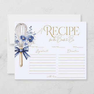 Carte de recette Dusty Blue Whisked Away Toile