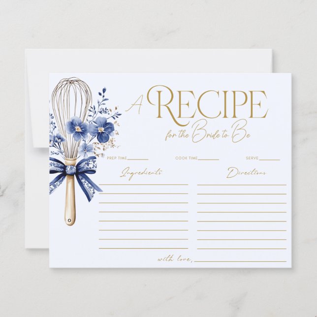Carte de recette Dusty Blue Whisked Away Toile (Devant)