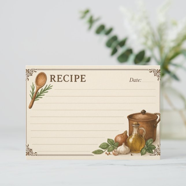 Carte de recette Enraptured in Tuscany (Debout devant)