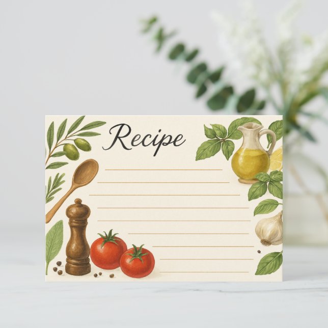 Carte de recette ensconced en Toscane (Debout devant)