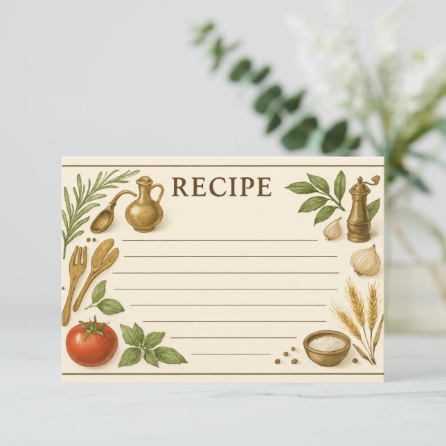 Carte de recette enveloppée de Toscane (Debout devant)